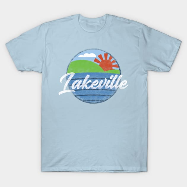 Retro Lakeville Minnesota Distressed T-Shirt T-Shirt by lucidghost